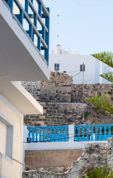 Front Sides Small Houses Small Streets Volcanic Island Nisyros Aegean — Stock Photo, Image