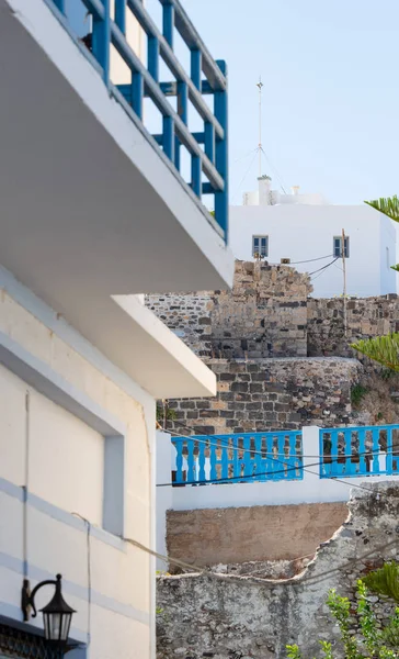 Front Sides Small Houses Small Streets Volcanic Island Nisyros Aegean — Stock Photo, Image