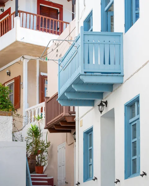 Small Houses Small Streets Volcanic Island Nisyros Aegean Sea Greece — Stock Photo, Image