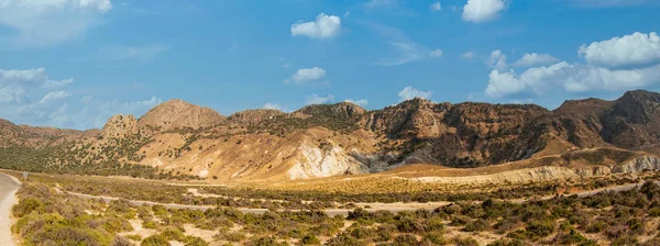 Cratère Volcanique Stefanos Dans Vallée Lakki Île Nisyros Grèce — Photo