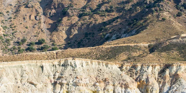 Cratère Volcanique Stefanos Dans Vallée Lakki Île Nisyros Grèce — Photo