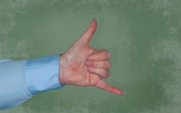 Women Hand Shows Gesture Sign Language — Stock Photo, Image