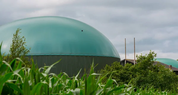 Centrale Biogaz Pour Production Électricité Énergie — Photo