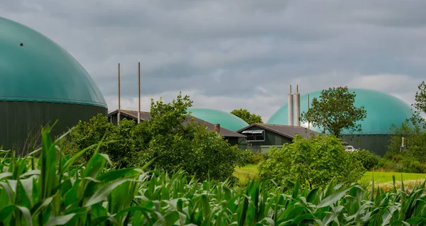 Centrale Biogaz Pour Production Électricité Énergie — Photo