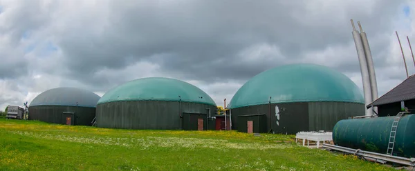 Planta Biogás Para Generación Energía Energía — Foto de Stock