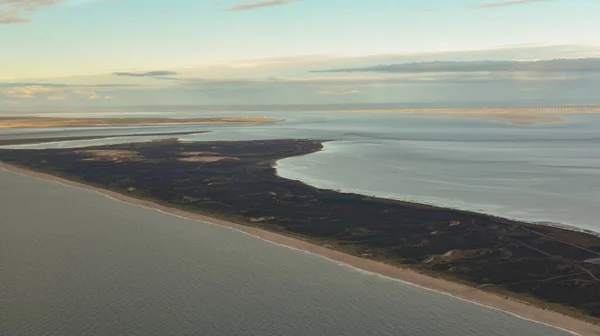 Letecký Pohled Pobřeží Severního Moře Ostrov Sylt — Stock fotografie