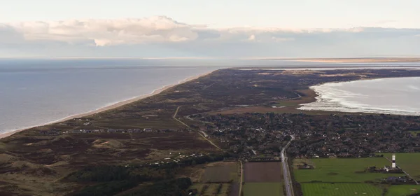 Widok Lotu Ptaka Wybrzeże Morza Północnego Wyspę Sylt — Zdjęcie stockowe
