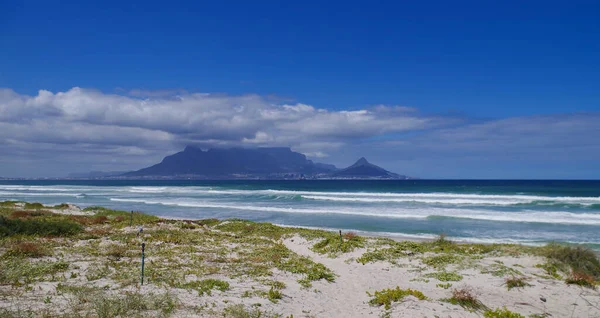 Table Mountain Atlanti Óceán Déli Partján Cape Town Közelében Dél — Stock Fotó