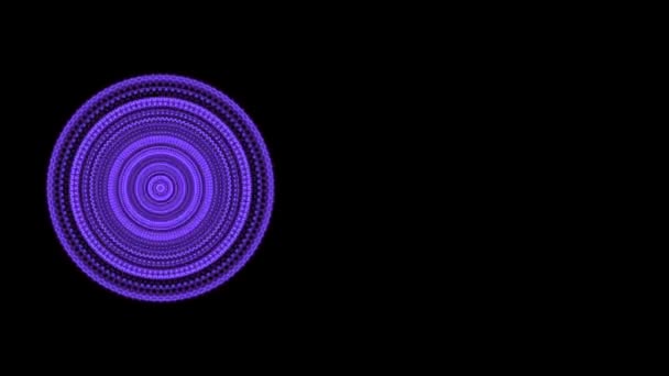 Round abstraction of speed motion spinning blue particles, giving hypnotic effect. — ストック動画