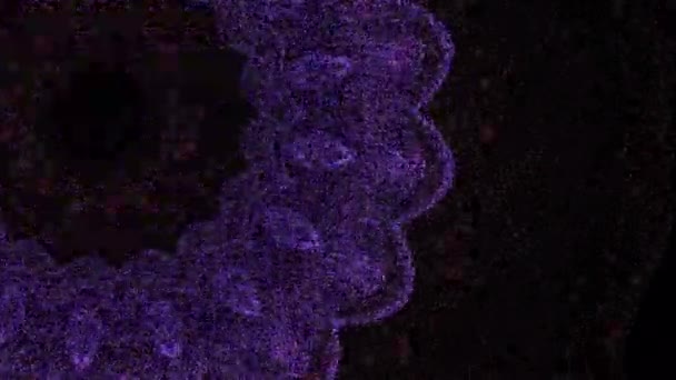 Absztrakt színes digitális virág mozgás pszichedelikus hipnotikus módon. — Stock videók