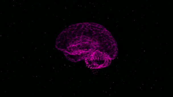 Concept de tranquillité d'esprit. Cerveau formé de parties abstraites chatoyantes tourne dans l'espace .