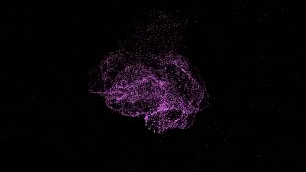 Animación 3D de neuronas cerebrales arruinando, causando enfermedad mental trastorno de personalidad . — Vídeos de Stock