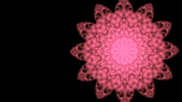 Energy absorbing concept. Abstract video of pink round pattern spinning and narrowing slowly, consuming everything on its way. — Stock Video