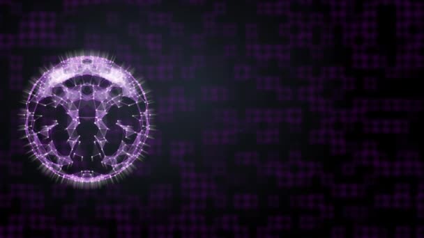 Connaissance du cyberespace et de la programmation. Projection virtuelle de la planète en plexus illuminant sur fond carré .