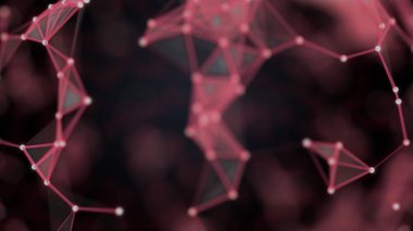 Bulut hesaplama konsepti. Noktaların bulanık geleceksel bağlantısının büyük veri depolama merkezi.