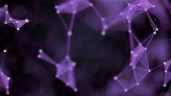 Molecular technology background. Abstract model of molecules connection process.