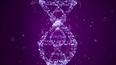 DNA düzenleme konsepti. DNA sarmal yapısına yeni oturumların eklenmesi üzerine yakın görünüm, renk değiştirme.