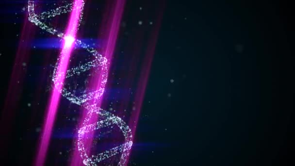 Ricerca scientifica sul DNA. Prove 3d animazione del DNA spirale come strumento essenziale nelle indagini penali . — Video Stock