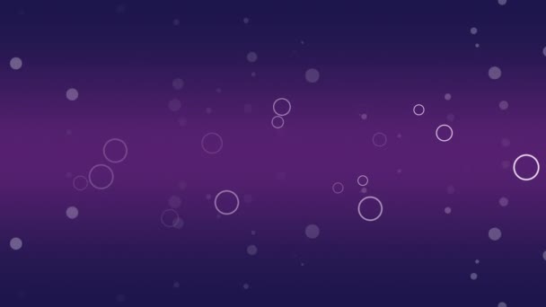 Minimalistic design in combination of gradient violet blue backround with flying bokeh circles. — 비디오