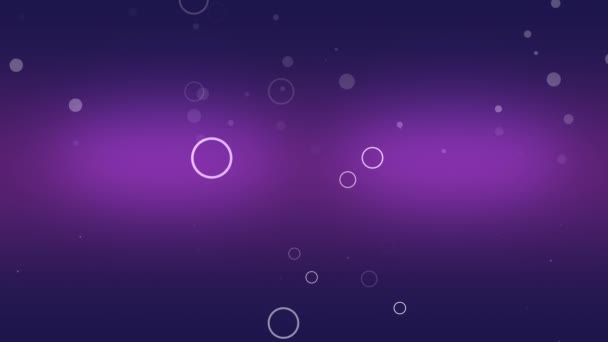 Animation de bulles abstraites sur fond bleu flottant au hasard .