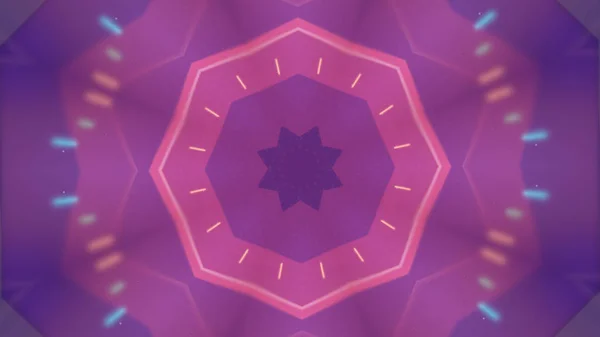 Szent geometria. Valami etnikai totemikus csillagminta geometriájának titkos szimbóluma rózsaszínben és kékben. — Stock Fotó