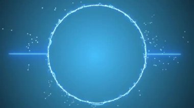 4k soyut animasyon mavi arkaplan üzerinde yanıp sönen su damlacığıyla mevcut konumda.