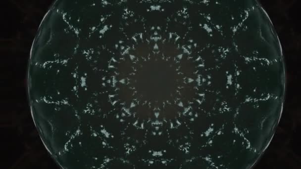 暗い背景で成長している細菌やカビの抽象コロニー. — ストック動画