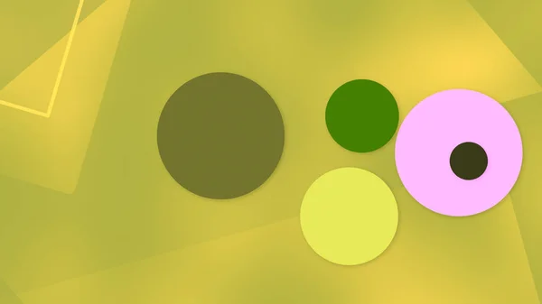 Geometrie-Mix Hintergrund. Pastellkugeln über minimalem kariertem gelben Muster. — Stockfoto