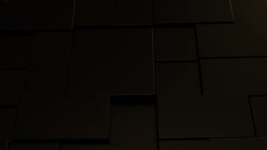 Abstract 3D city downtown from cubes and blocks as an imitation of buildings.
