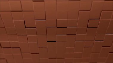 Close up of cascadic pixels texture Illumination changing from brown to creamy color and slowly coming closer.