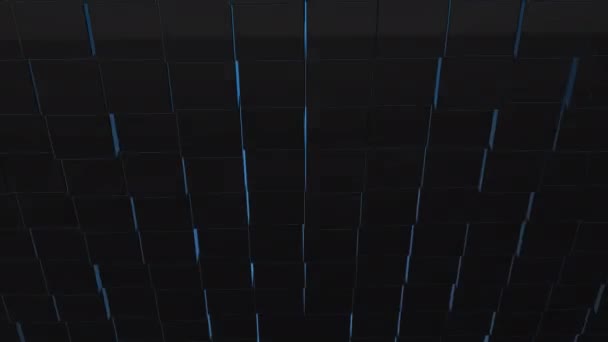 Abstract 3d render rotating cubes modern animation background on seamless loop. — Stok video