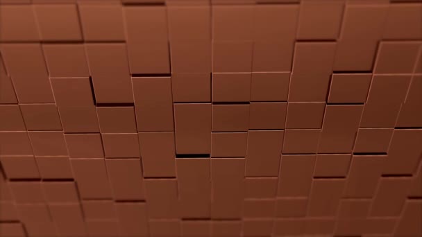 Close up of cascadic pixels texture Illumination changing from brown to creamy color and slowly coming closer. — Stockvideo