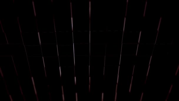 Neon lines series moving in abstract seamless art loop gridded background, transmitting different impulses. — Stockvideo