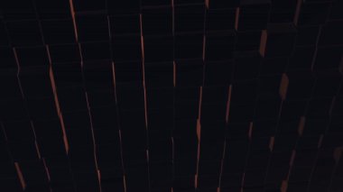 Double exposure mechanism background from black and red cubes construction.