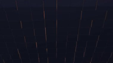 Abstract 3d render rotating cubes modern animation background on seamless loop.