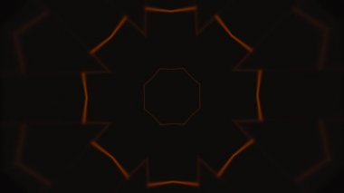 Aura energy visualization. Polygonal pattern in brown and black with focus on center in zoom in and out.