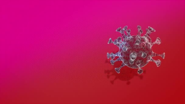 Ein Bakterium, das sich über rosa Hintergrund mit Copyspace für Text oder Produkt dreht. — Stockvideo