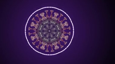 Siyah arka planda parıldayan bir çember içinde hareket eden bir bakterinin 3D animasyon videosu.