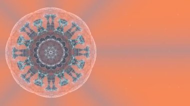 Mavi gölgeli, soyut dijital arıza sanat deseni turuncu arka planda uyarı hasarı. Teknoloji hatası.