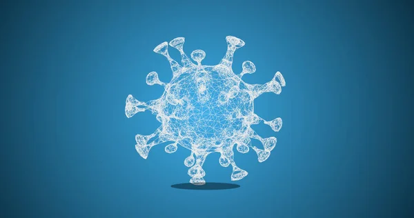 White 3d rendering of molecule on light blue backdrop. — Stock Photo, Image