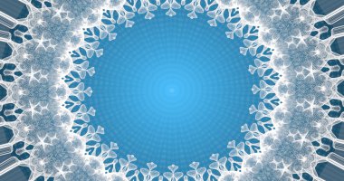 Abstract visualisaton of seamless water splash over blue background.