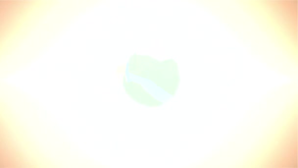 Visualisation 4k de la planète apparaissant après une grande explosion spatiale dans le style de dessin animé .