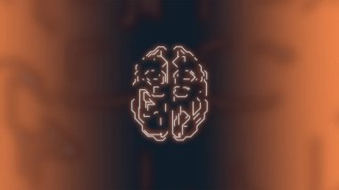 Ateşli ve tehlikeli arka planda insan beyni arızası.