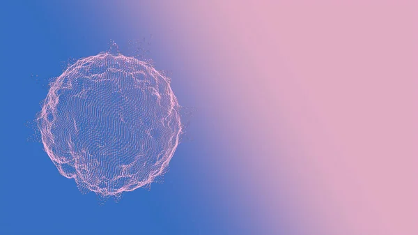 3d renderizar la enfermedad que causa microorganismos como el Coronavirus girando sobre el fondo rosa-azul . —  Fotos de Stock