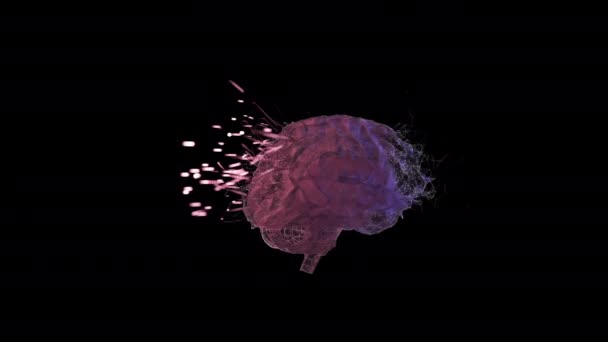 Animation 3D de neurones cérébraux en ruine, causant un trouble de personnalité de maladie mentale .