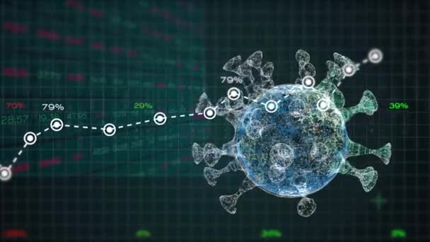 세계적 인 유행성 바이러스 위기에 관한 그래프와 숫자를 분석 한 결과. — 비디오