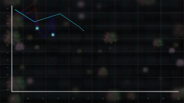 Analysgrafer och rapporter om en pandemisk viruskris. — Stockvideo