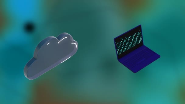 Concept de protection isométrique. 3d rendu d'ordinateur portable et cloud qui protège les données personnelles contre la cybercriminalité .