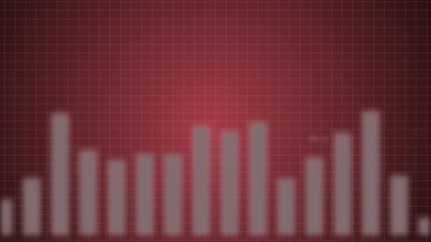 Fundo infográfico mostrando crise global em fundo vermelho . — Vídeo de Stock