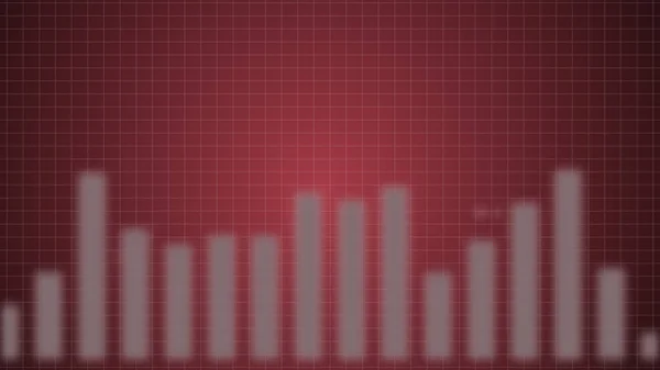 Röd dynamisk nedåtgående trend diagram stiliserad animation. — Stockfoto